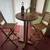Like New 3 Piece Teak Bar Height Outdoor Bistro Set 2 thumbnail