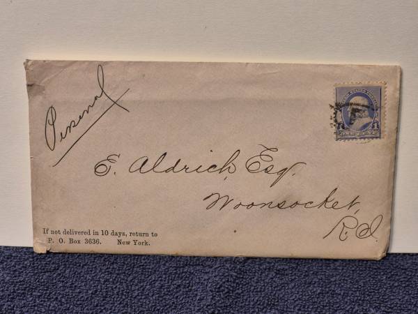 vintage envelope & franklin stamp--personal 1