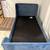 Kids Blue Velvet Twin Bed frame 1 thumbnail