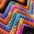 Groovy Technicolor Waves Crocheted Throw Blanket 5 thumbnail