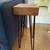Square(ish) End Table with Hairpin Legs 3 thumbnail