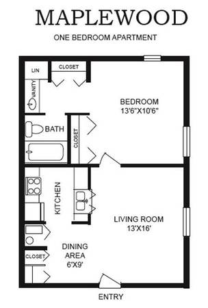 Spacious 1 Bedroom! 1