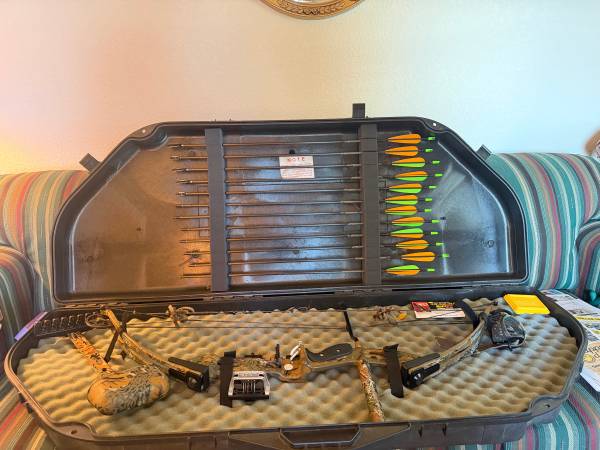 Compound Bow, Arrows & Hard Case 1