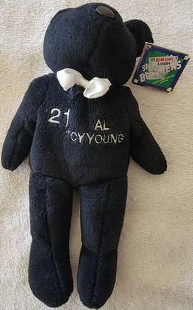 Salvino’s Roger Clemens #21 Black Stuffed Mini Bear - Beanie Baby 1