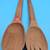 Vintage YE OLDE CURIOSITY SHOP SEATTLE Wood 11" Salad Serving Set 4 thumbnail