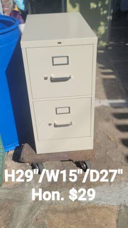 Two draws metal file cabinets 1