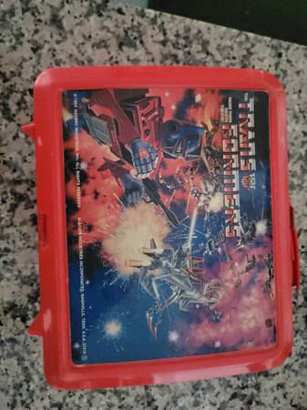 Vintage 1984 Original TRANSFORMERS Lunch Box (Aladdin Hasbro) nice sha 1