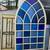 Blue Ripple Textured Glass Gothic Arch Window GA0450 2 thumbnail