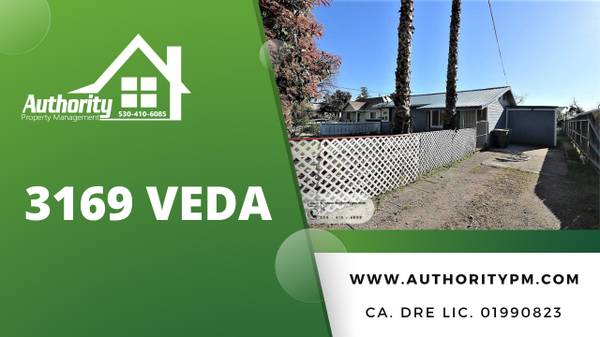 $1,195 / 2br - 960ft2 - 3169 Veda St. Fresh paint. Downtown Redding. (Redding)63972383966210120