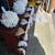 Wedding Hanging Rose Bouquets and String of Gold & Silver Hearts 4 thumbnail