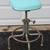 Vintage Industrial Metal shop stool Turquoise Seat bar Factory seat 1 thumbnail