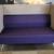2 Used Kimball Pairing Privacy Sofas, Purple Fabric, Gray Fabric 1 thumbnail