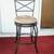 BAR STOOL Kitchen Chair Tall Swivel Seat Black Wrought Furniture 9 thumbnail