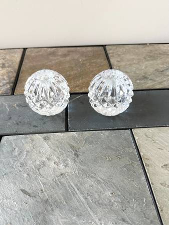Pair Of Waterford Crystal Candle Holders 1