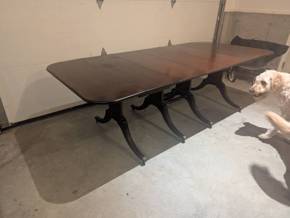 Antique Brandt "The Warfield" Missing Drop  Leaf Dining Table with 3 leaves - $620 (Hillsborough)63470912978307122