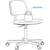 IKEA BLECKBERGET Swivel Chair, Klovsta white/gray 10 thumbnail
