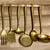 Vintage French brass hanging utensil set 1 thumbnail
