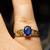 Vintage Natural Oval Sapphire in 14K Gold Ribbed Step Ring Mounting 3 thumbnail