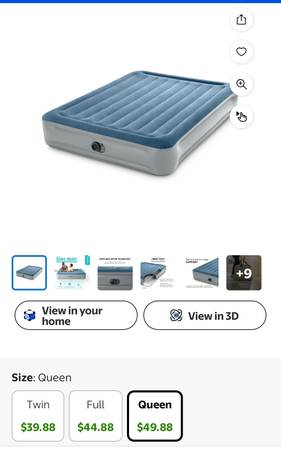 Intex 15" Queen Airbed Mattress 1