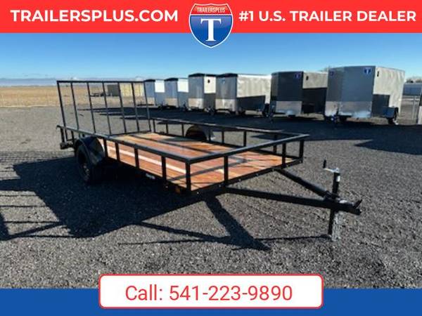 2025 CarryOn 7 X 14 Utility Pipe Top Trailer Black 1
