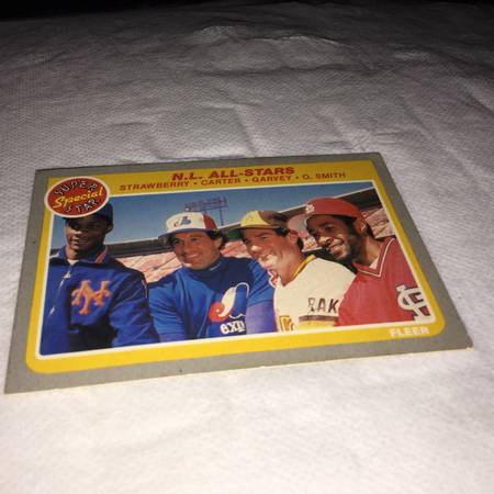1985 Fleer Ozzie Smith Darryl Strawberry Gary Carter Steve Garvey 631 1