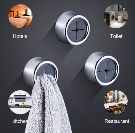 3 NON PIERCING WALL HOOK CLIP BRAND NEW 1