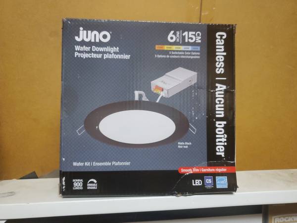 Juno WF6 SWW5 90CRI MB M6 Round Baffle LED Downlight 120 Volts 2700K/3 1