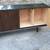 1954 MCM birch SIDEBOARD BUFFET with glass top & 4 double hinged doors 2 thumbnail