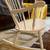 Vintage  Heirloom Wooden Rocking Chair in Cream White 8 thumbnail
