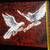 Doves of War Red Color Painting Mixed Media Original Artwork Signed 3 thumbnail