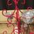 CHRISTMAS TREE CANDELABRA 4 PIECE RED METAL MWW MARKET 22 1/2" CANDLES 3 thumbnail