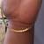 18 inches of 14K Yellow Gold Herringbone Necklace that goes around 3 thumbnail