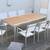 Aluminum patio set 9-piece set w/ extendable table. Brand new. 1 thumbnail