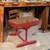Norman Bel Geddes Mid Century Industrial School Student Desk Red 7 thumbnail