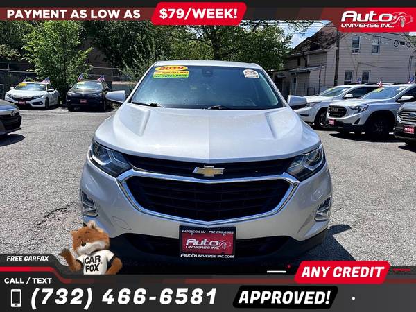 2019 Chevrolet Equinox LT 4x4SUV 4 x 4 SUV 4-x-4-SUV w2FL w 2 FL w-2-F - $500 (Todos los precios anunciados son PAGOS INICIALES)63614764412417122
