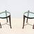 Traditional Cherry Wood and Transparent Glass Round Side Tables a Pair 9 thumbnail