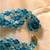 Vintage 3-Strand Blue Beaded Necklace with Flowered Clasp 5 thumbnail