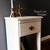 Refinished Soft Beige Side Table With Drawer & Shelf With Coordinating Paper 2 thumbnail