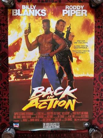 BACK IN ACTION (1994) Rolled 1 Sh Poster. Billy Blanks & Roddy Piper 1