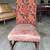 Traditional floral fabric leather vintage spanish side accent chair 2 thumbnail