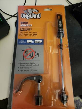 New Onguard Min Pin Bicycle locking wheel/seat skewers 1