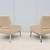 Mid-Century Modern Lexington Amani Beige Fabric Accent Chairs, a Pair 10 thumbnail
