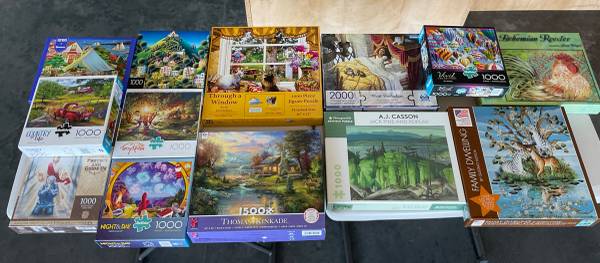 Complete PUZZLES, 1000 pc, FRAGRANCE-FREE HOME, excellent  condition, 1