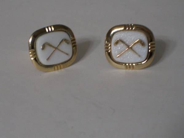 Golf Clubs Design Cufflinks 1