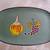 MCM wine themed oval souvenir tray w/faux bamboo vinyl covered handles 1 thumbnail