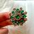 Vintage Trifari "emerald" rhinestone pin or brooch 1 thumbnail