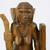 VINTAGE LATIN AMERICAN CARVED WOOD STATUE OF A FEMALE FIGURE AND DOG 6 thumbnail