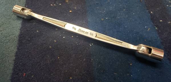 Vintage Snap-on Double Flex Socket Head Wrench 5/8 x 9/16 1