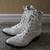 Rare Vintage White Leather Lace-up Western Boots 2 thumbnail