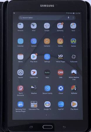 Samsung Galaxy Tab E, 16 GB, pantalla diagonal de 5"x10" - 8", usada EXC - $80 (Bloomington, IN)63469642435713121